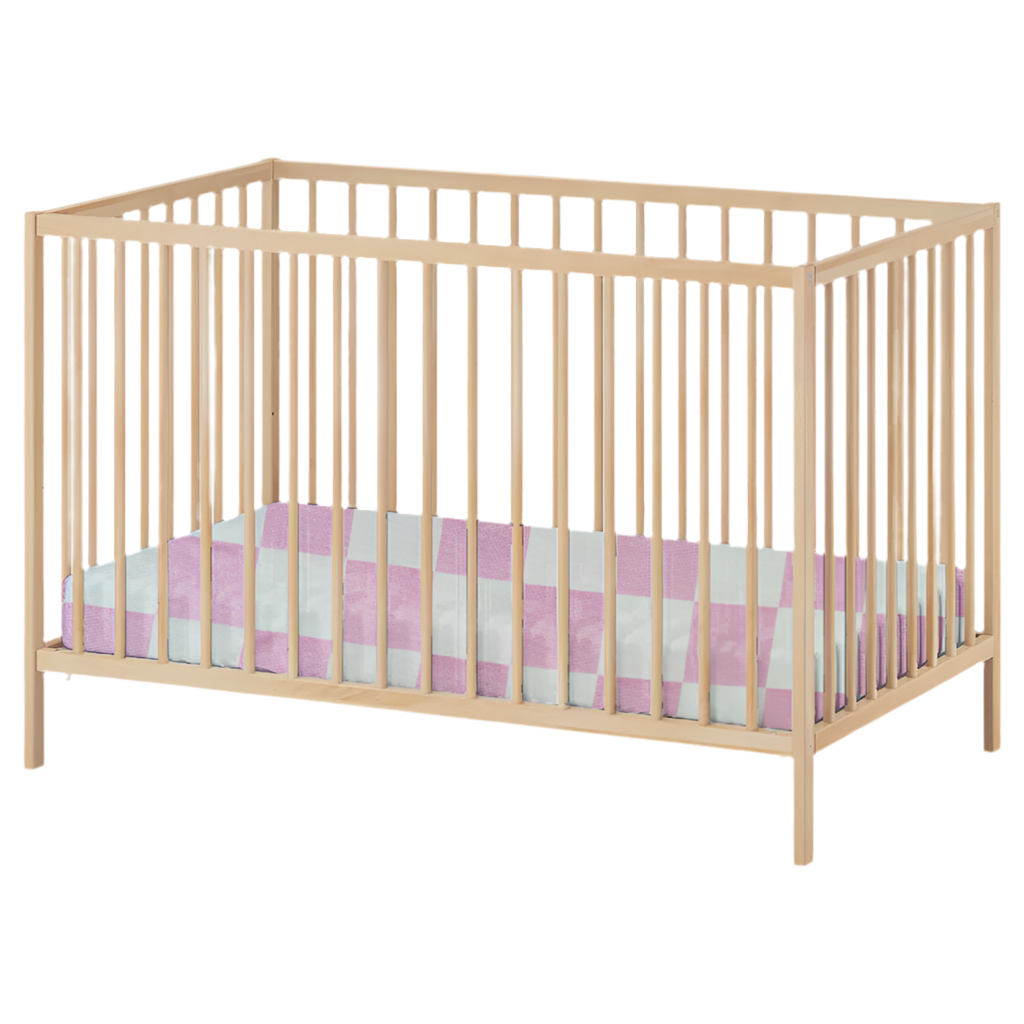 Sugar Pink &amp; White Checkered Crib Sheet