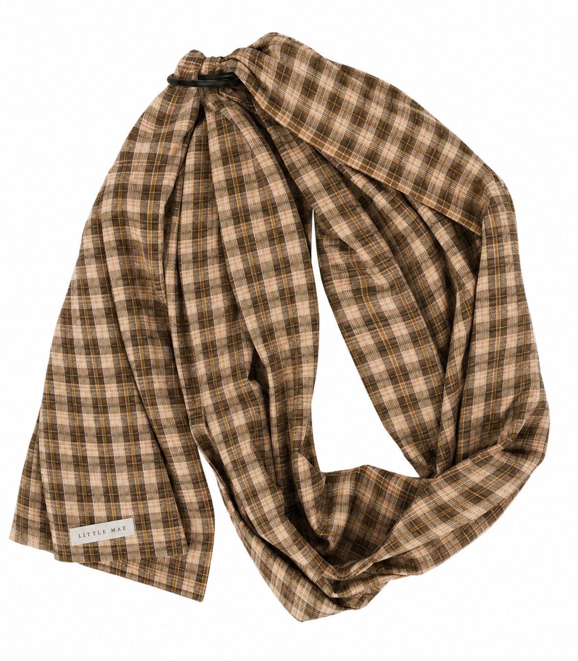 Brown Plaid Ring Sling Carrier