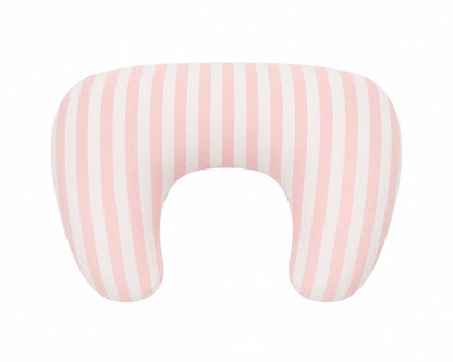 Pink White Stripe Ruffle Nursing Pillow Cover