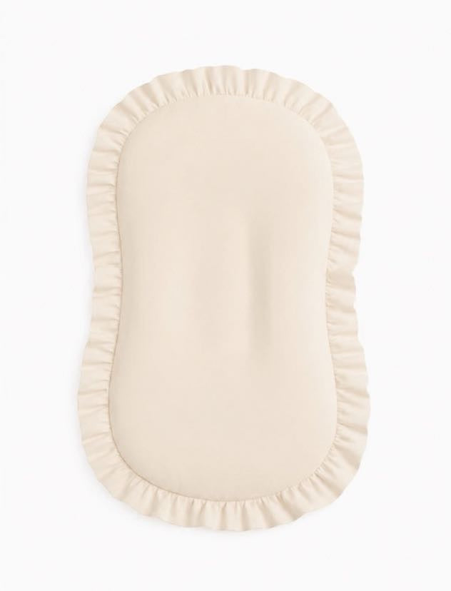 Cream Ruffle Baby Lounger Cover