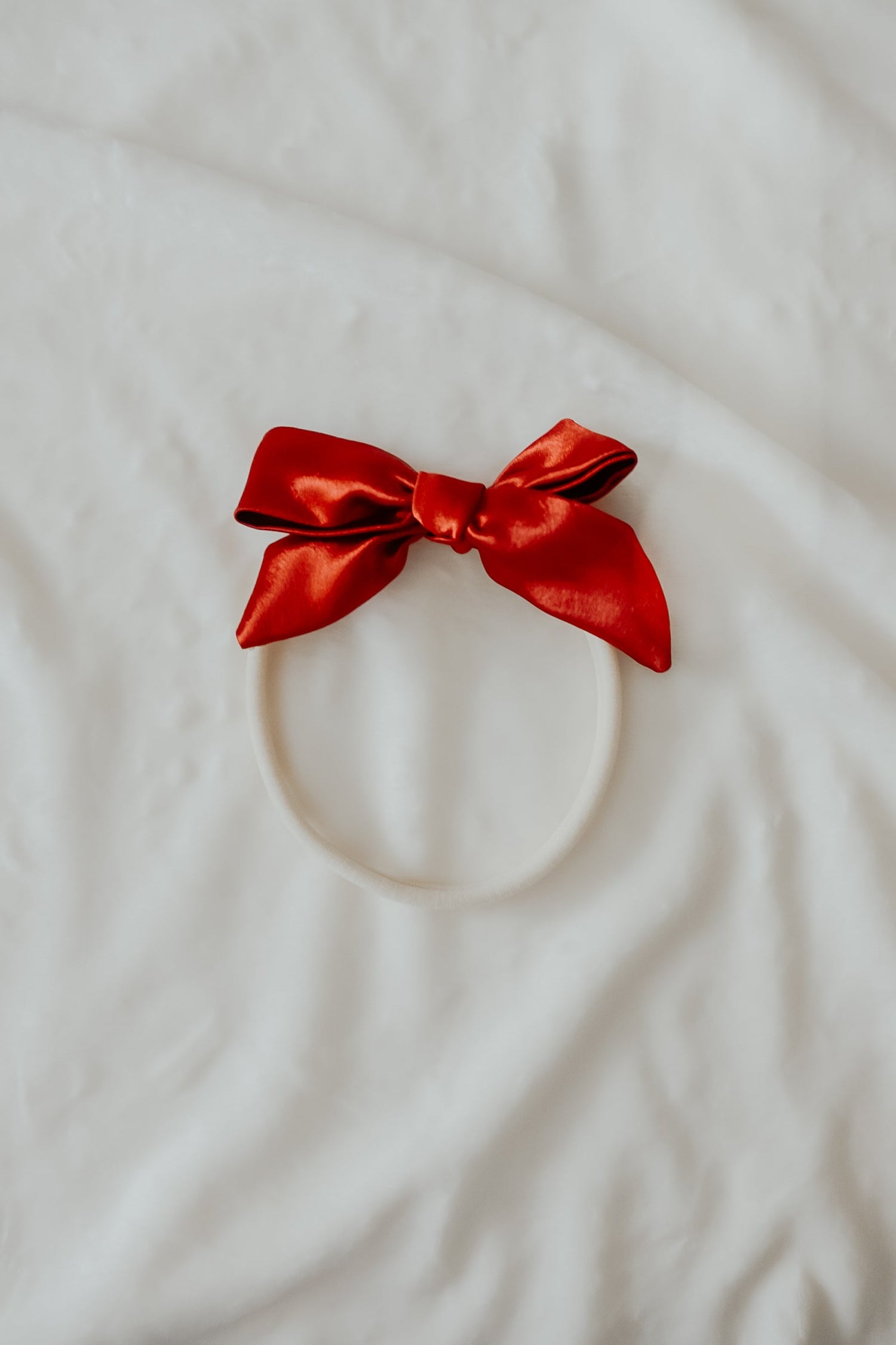 Berry Satin Baby Bow Headbands
