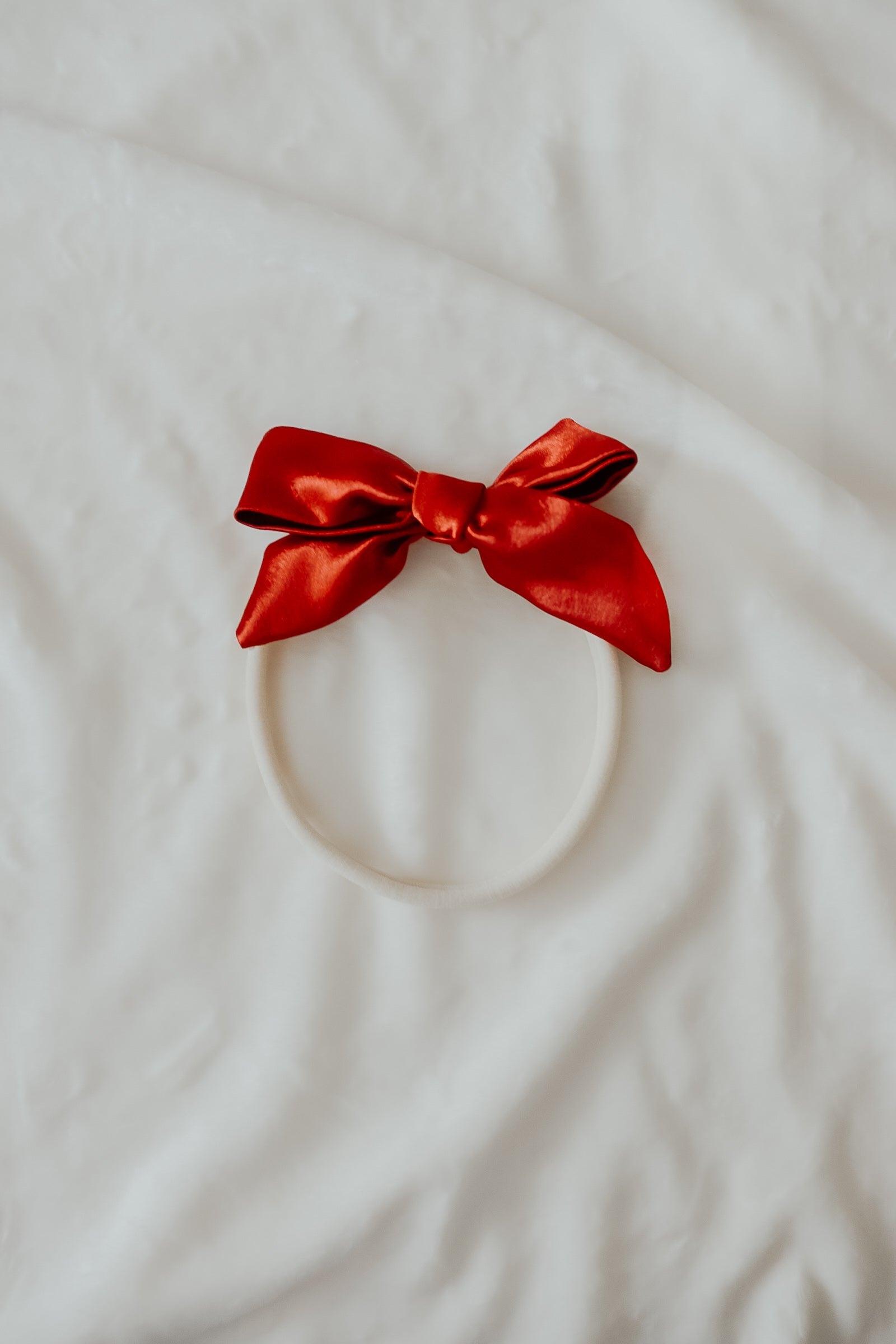 Berry Satin Baby Bow Headbands