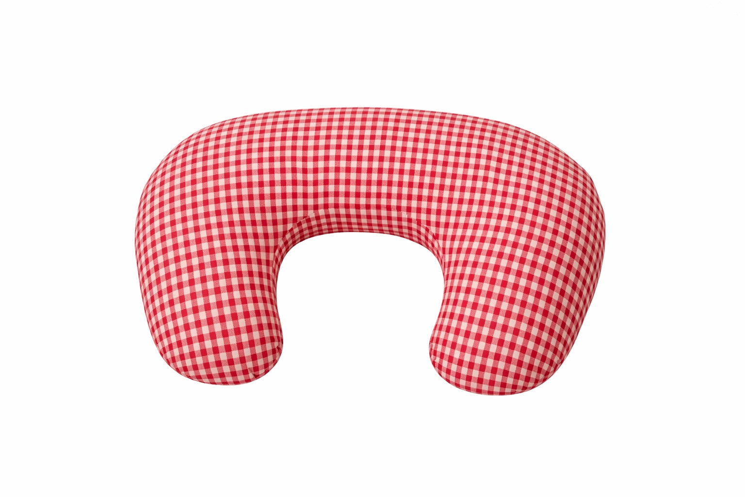 Red Gingham Ruffle Nursing Pillow Cover
