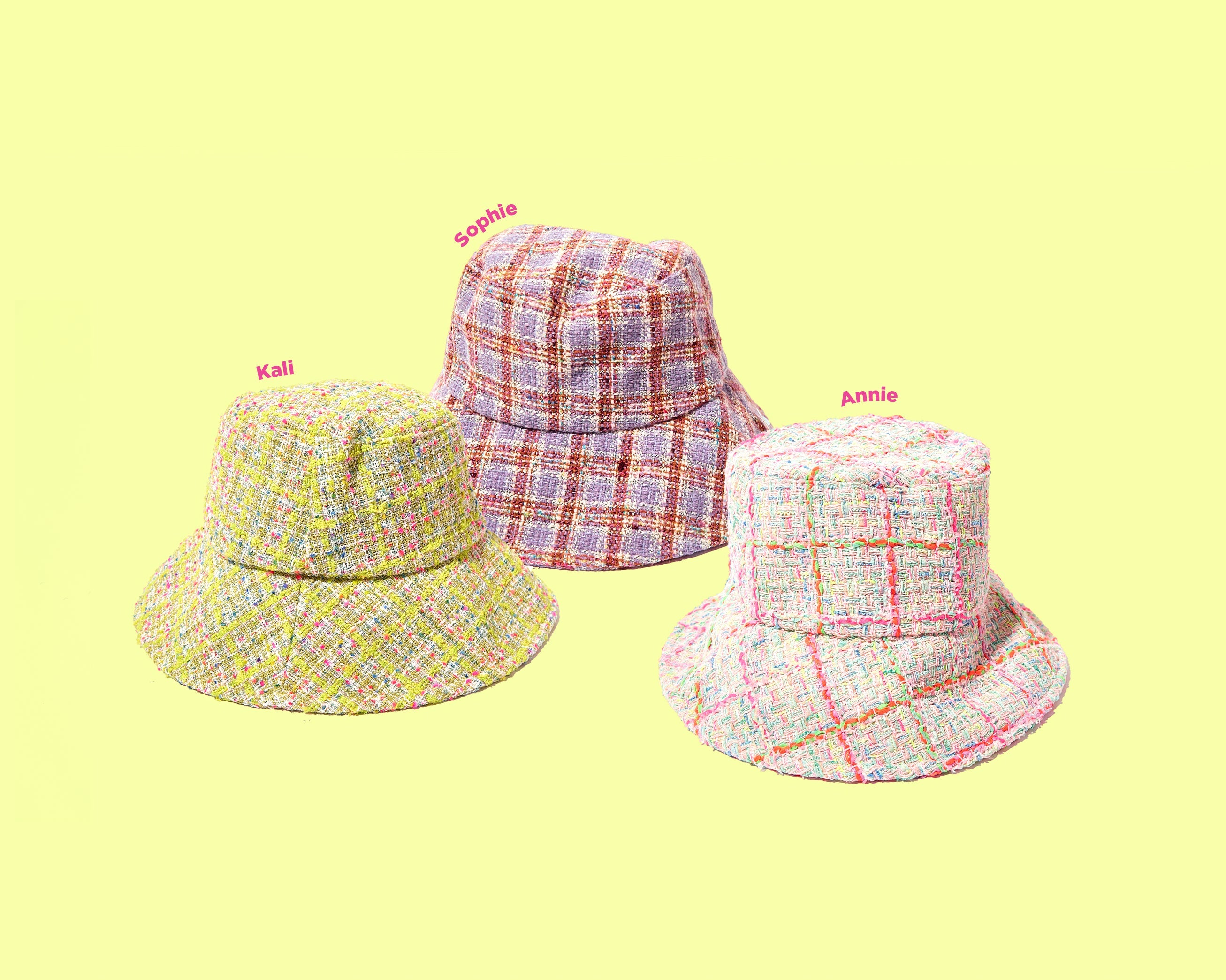 Tweed Bucket Hats (3 Colors)
