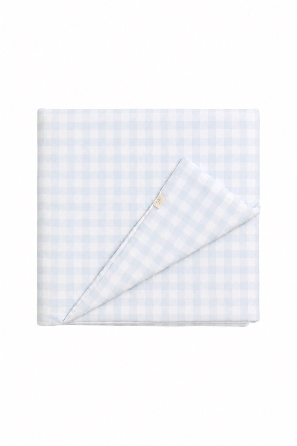 Light Blue Checkered Crib Quilted Blanket