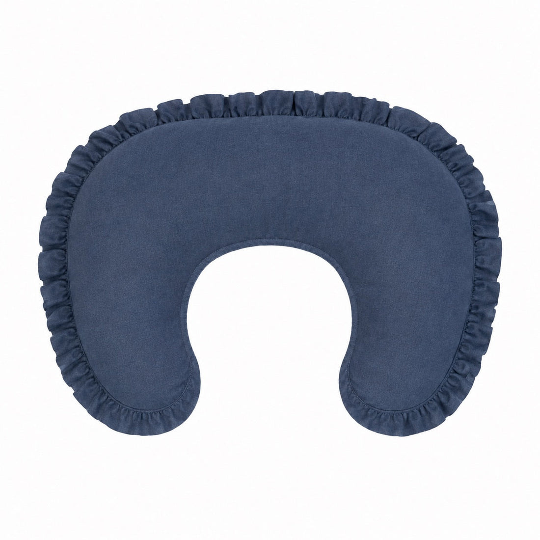 Dark Denim Ruffle Nursing Pillow Cover