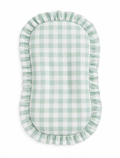 Light Green Checkered Baby Lounger Cover