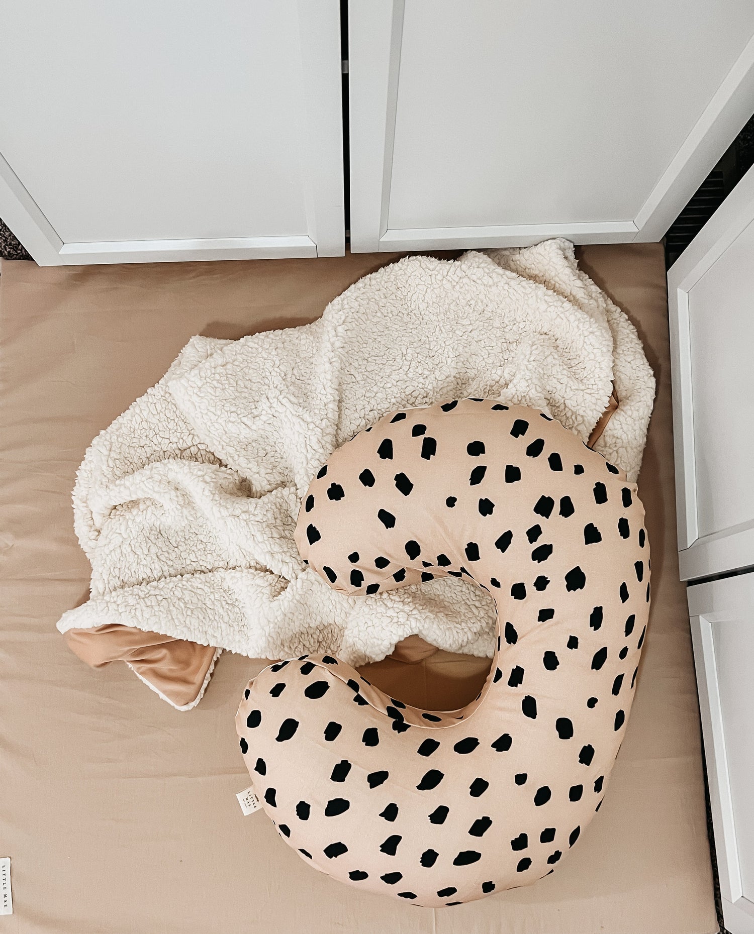 Beige Black Marks Sahara Nursing Pillow Cover