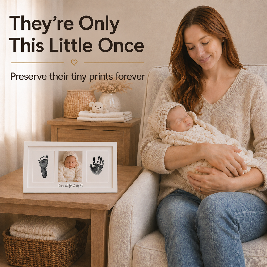 Mess-Free Baby Handprint &amp; Footprint Keepsake Kit - 4-Pack