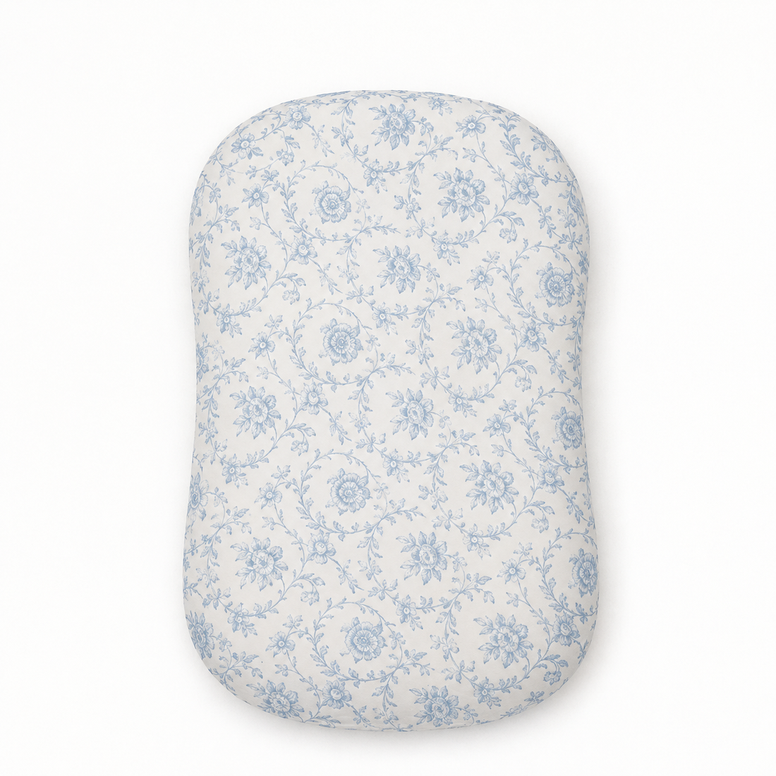 Blue Chinoiserie Ruffle Baby Lounger Cover