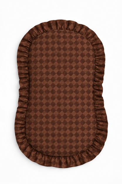 Brown Mocha Diamond Baby Lounger Cover