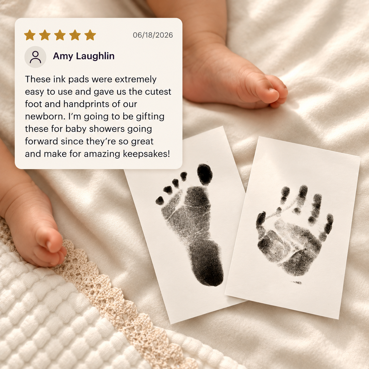 Mess-Free Baby Handprint &amp; Footprint Keepsake Kit
