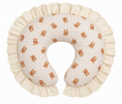 Ivory Eyelet Ruffle Original Nursing Pillow Cover
