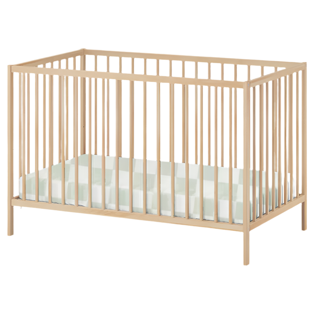 Leaf Green &amp; White Checkered Crib Sheet