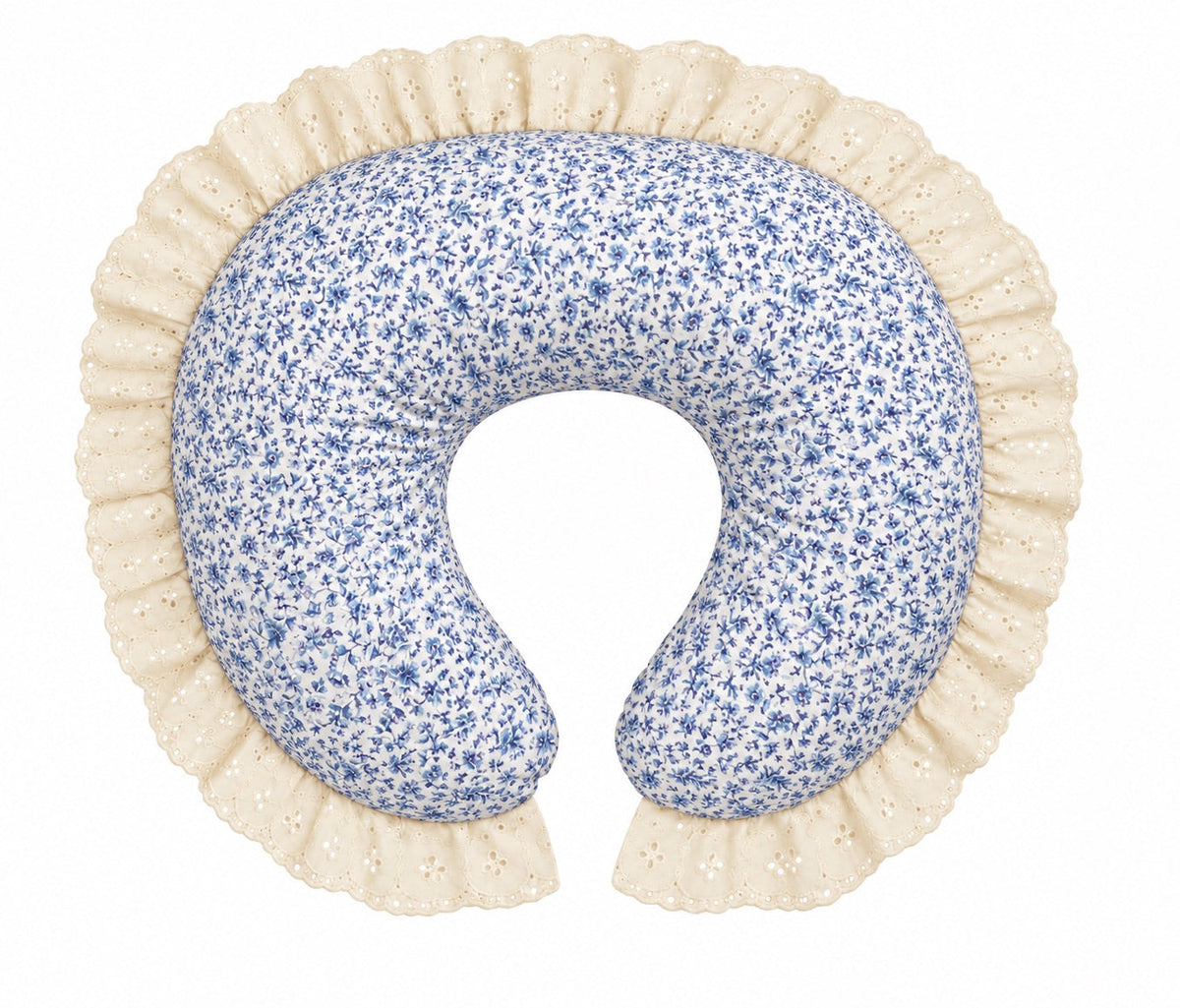 Ivory Eyelet Ruffle Original Nursing Pillow Cover
