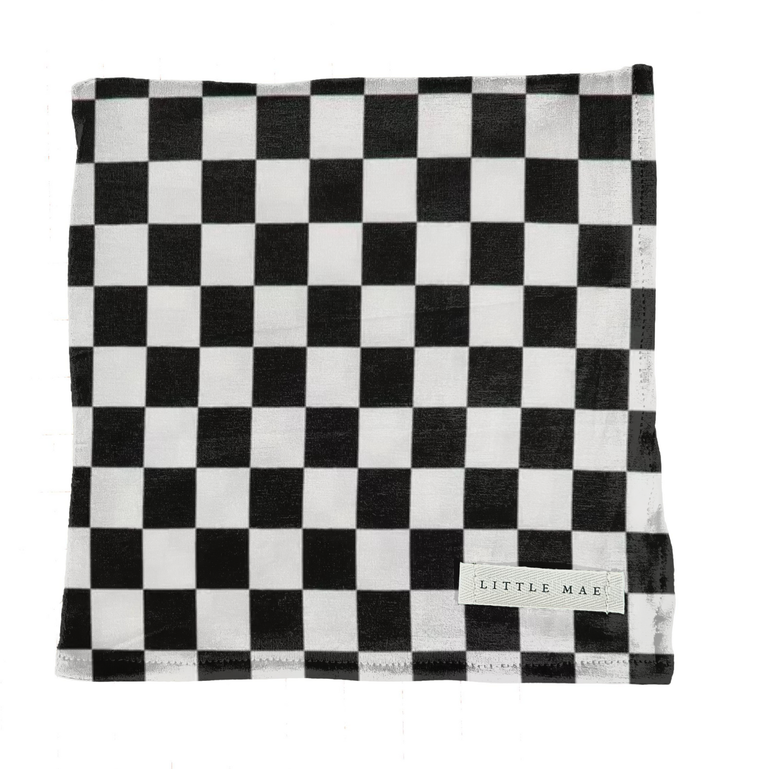 Race Black &amp; White Checkered Stretch Swaddle