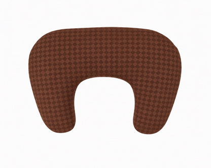 Brown Diamond Ruffle Nursing Pillow Cover