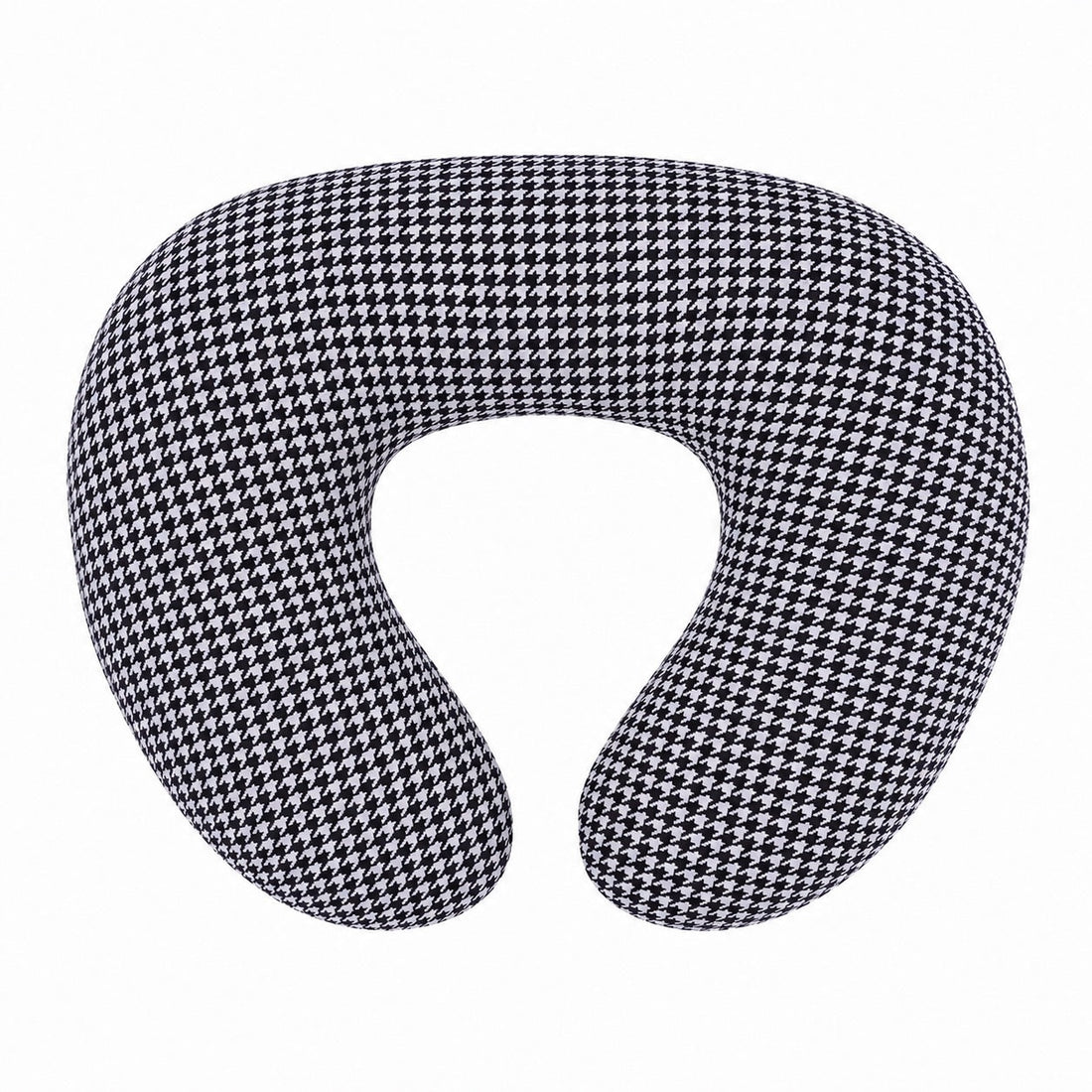 Black White Houndstooth Ruffle Nursing Pillow Cover