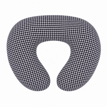 Black White Houndstooth Ruffle Nursing Pillow Cover