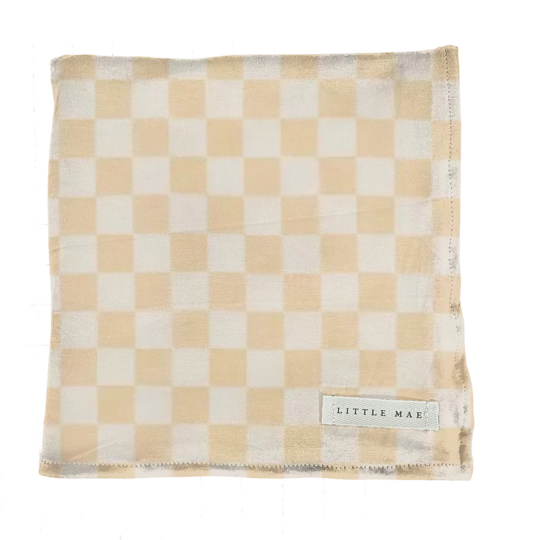 Butter Yellow &amp; White Checkered Stretch Swaddle