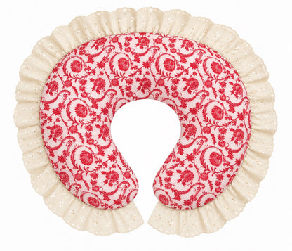 Ivory Eyelet Ruffle Original Nursing Pillow Cover
