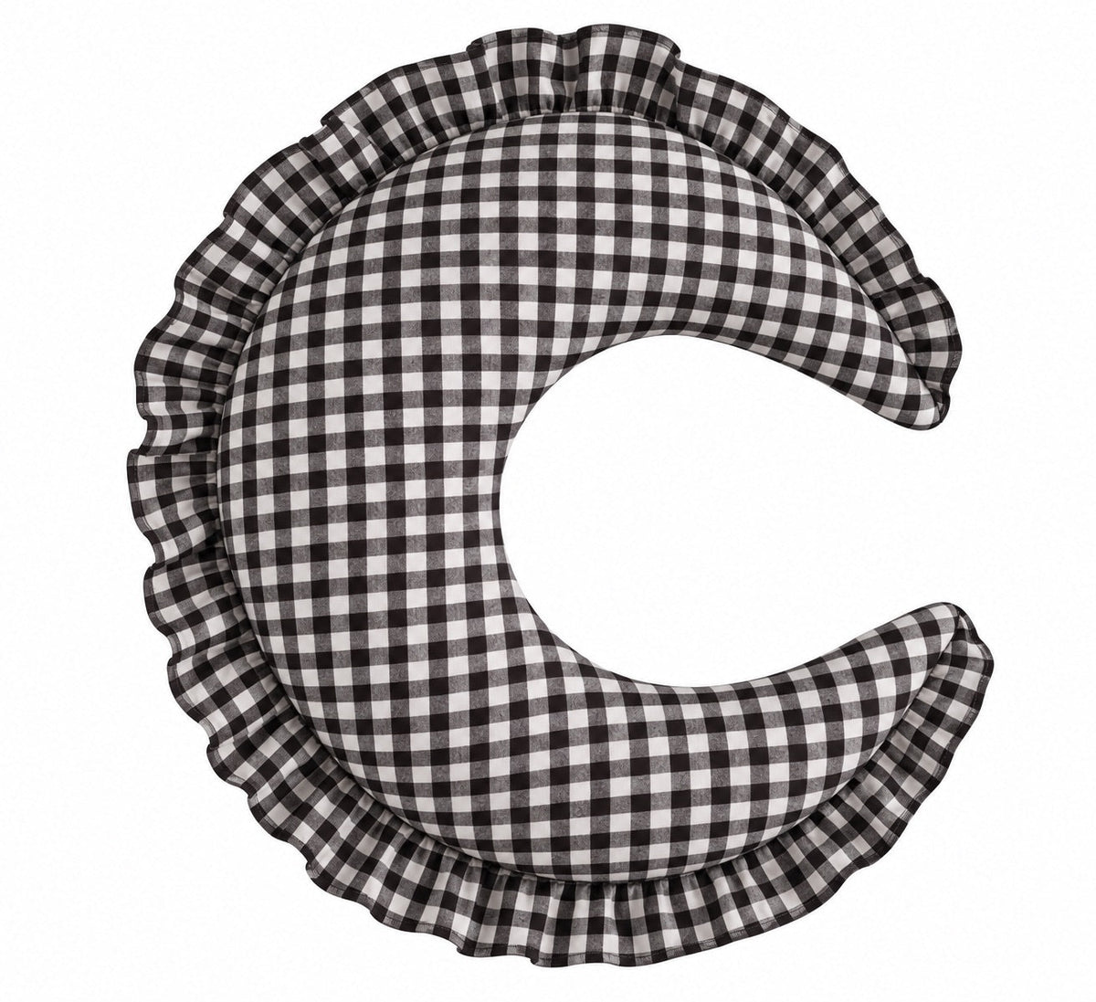 Gingham Feeding Old Support Ruffle Nursing Pillow Cover