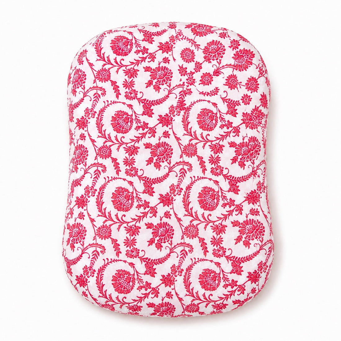 Red Chinoiserie Ruffle Baby Lounger Cover