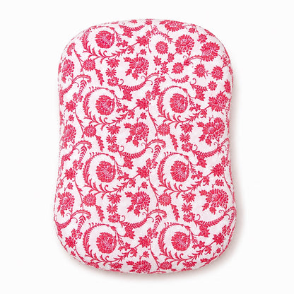 Red Chinoiserie Ruffle Baby Lounger Cover