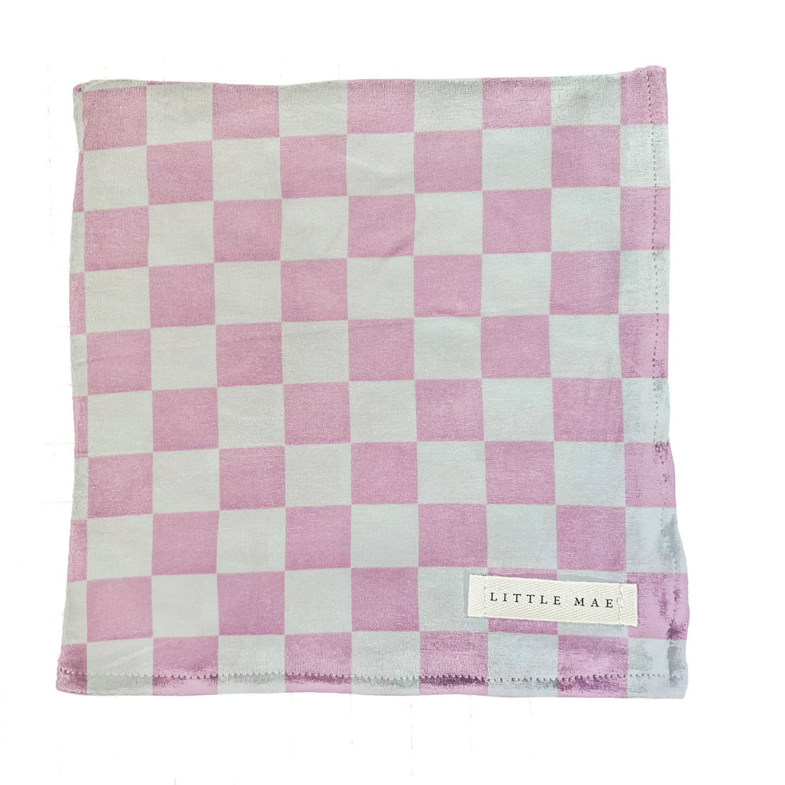 Sugar Pink &amp; White Checkered Stretch Swaddle