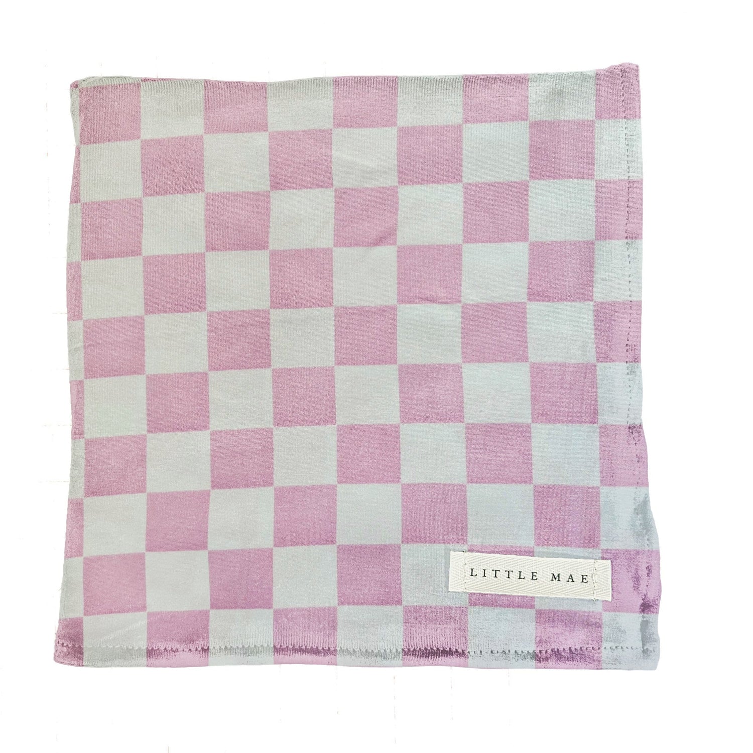 Sugar Pink &amp; White Checkered Stretch Swaddle
