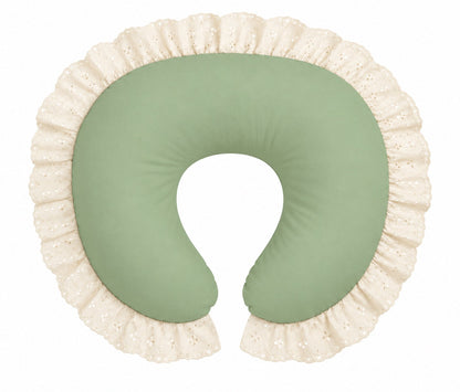 Ivory Eyelet Ruffle Original Nursing Pillow Cover