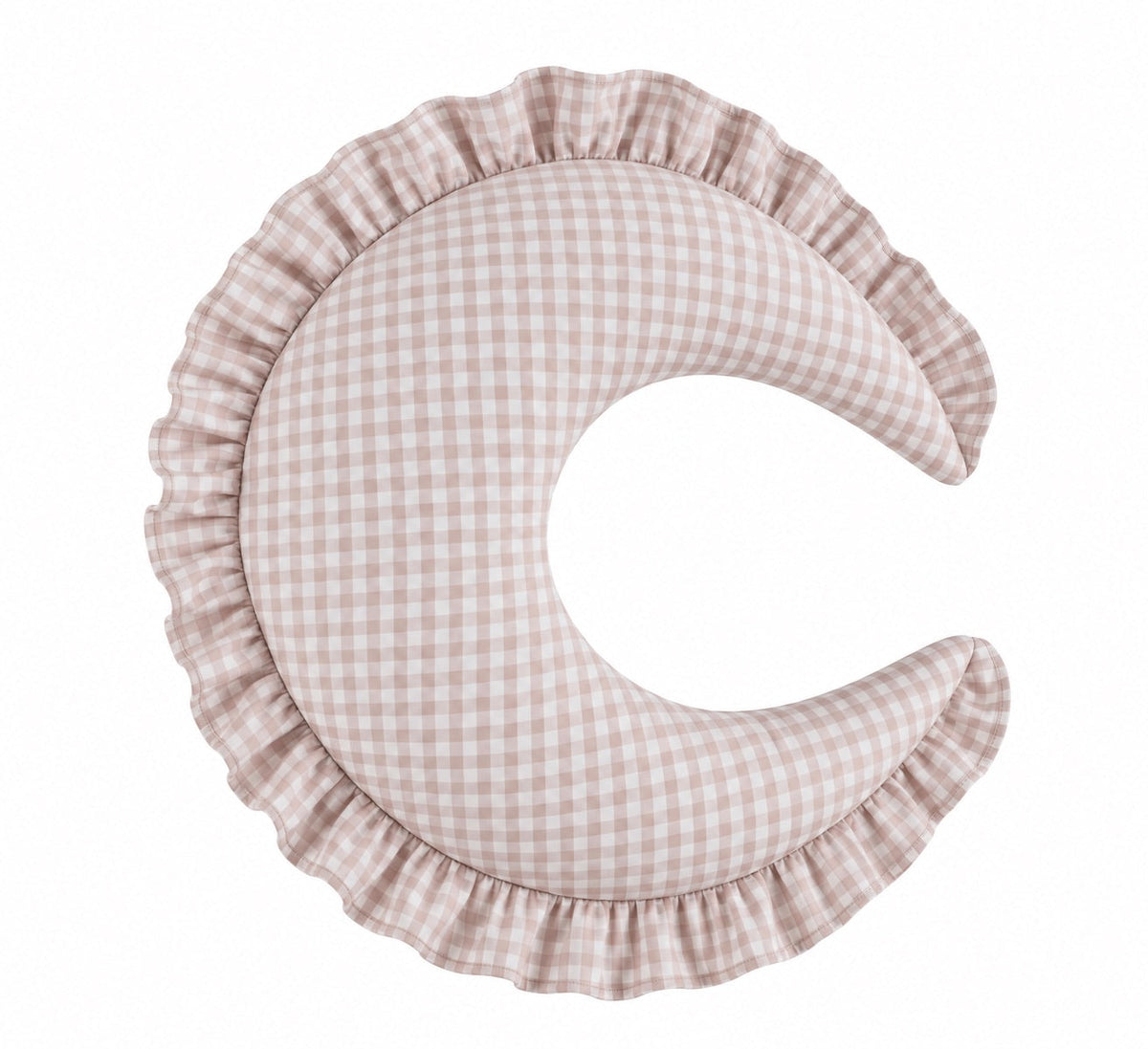Gingham Feeding Old Support Ruffle Nursing Pillow Cover