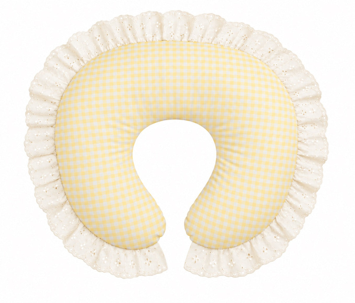 Ivory Eyelet Ruffle Original Nursing Pillow Cover