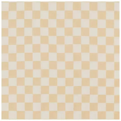 Butter Yellow &amp; White Checkered Crib Sheet
