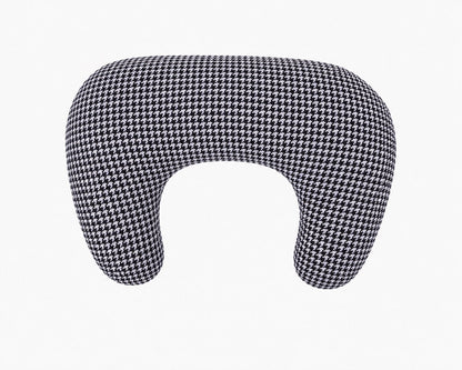 Black White Houndstooth Ruffle Nursing Pillow Cover