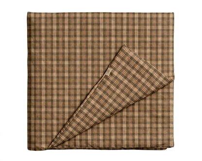 Brown Plaid Crib Quilted Blanket