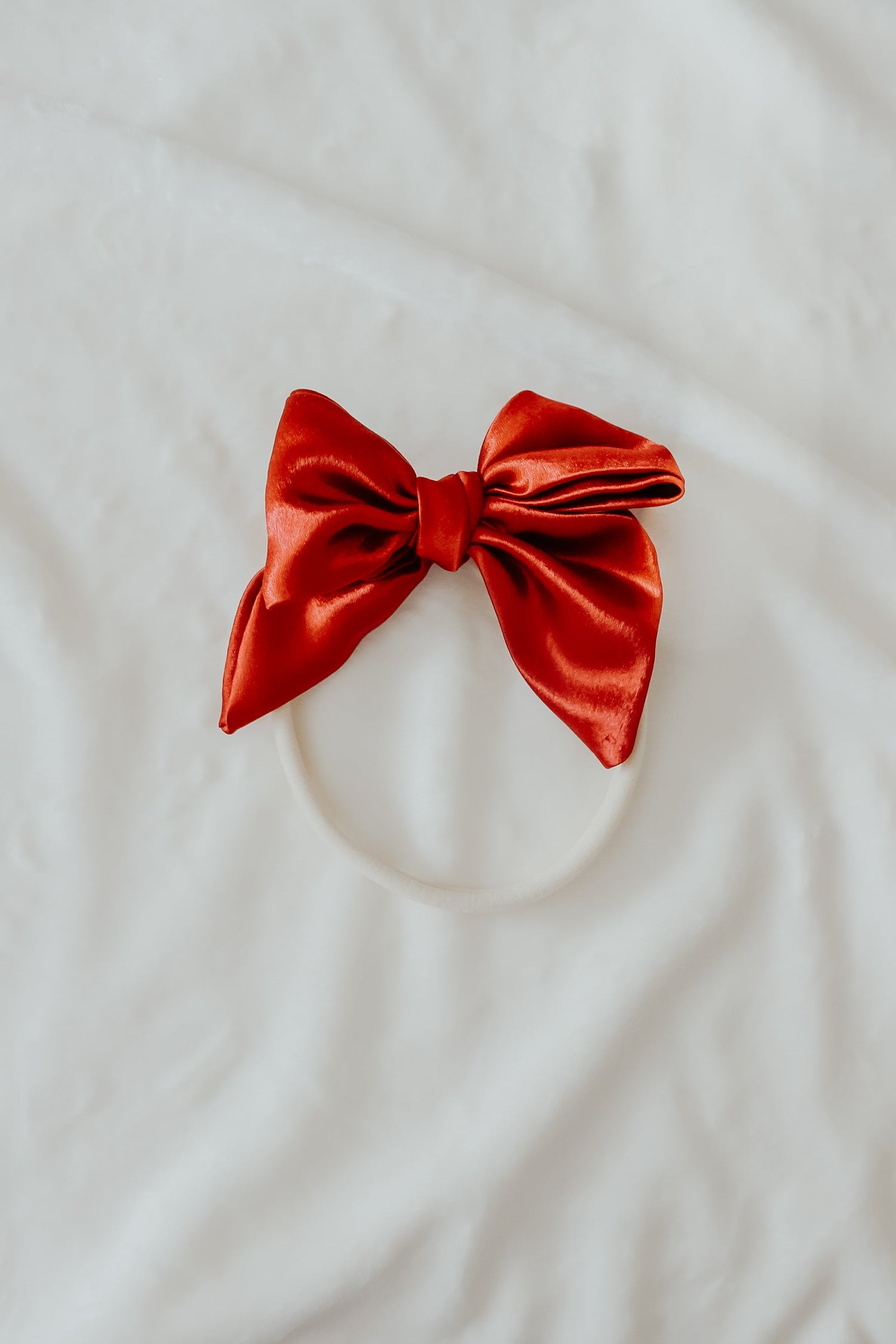 Berry Satin Baby Bow Headbands