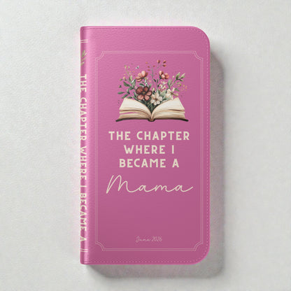 Custom "First Chapter" Book Phone Case for New Moms