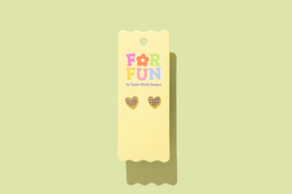 For Fun - Phoebe Heart Studs