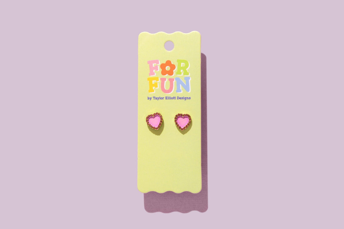 For Fun - Harper Purple Heart Studs