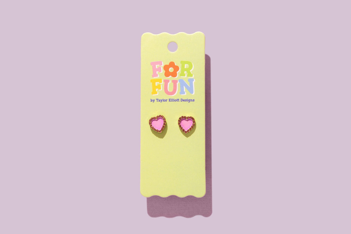 For Fun - Harper Purple Heart Studs