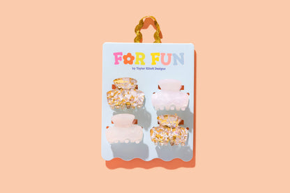 For Fun - Pearl Confetti Mini Claw Clips