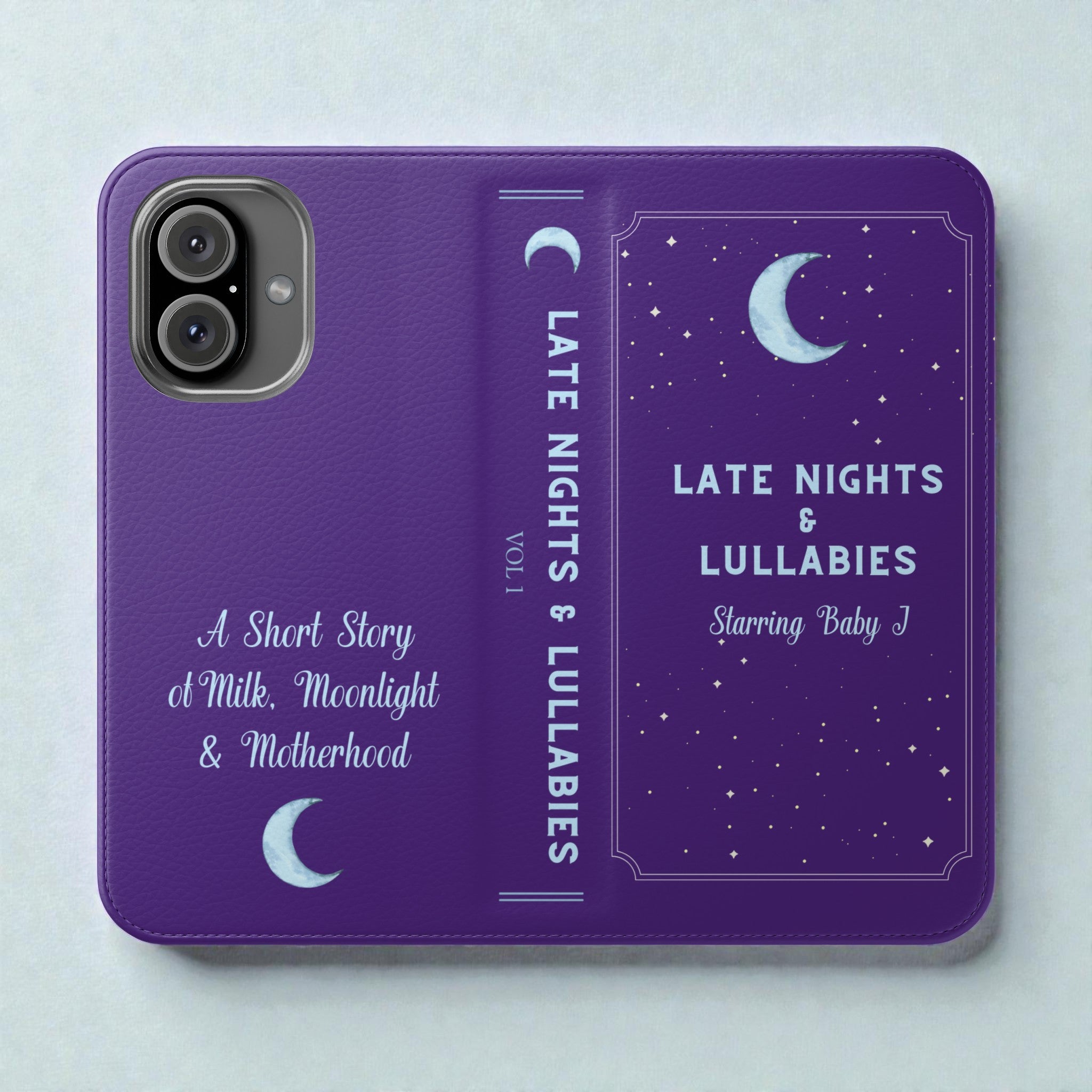 Custom "Late Nights &amp; Lullabies" Book Phone Case