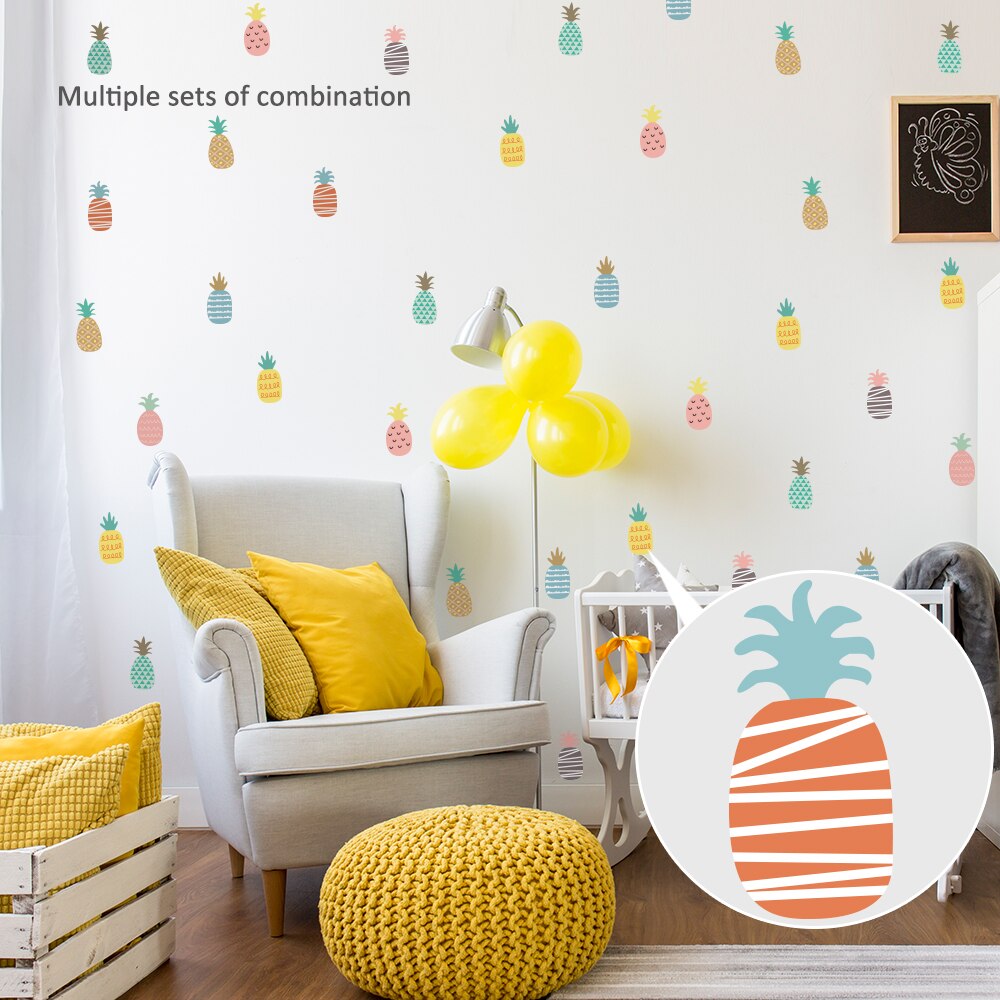 Funlife® Pineapple Window Decals Wall Sticker Wallpaper Wall Decals Children Home Decor Living Room Self-Adhesive Bedroom Kids - Gathering Littles