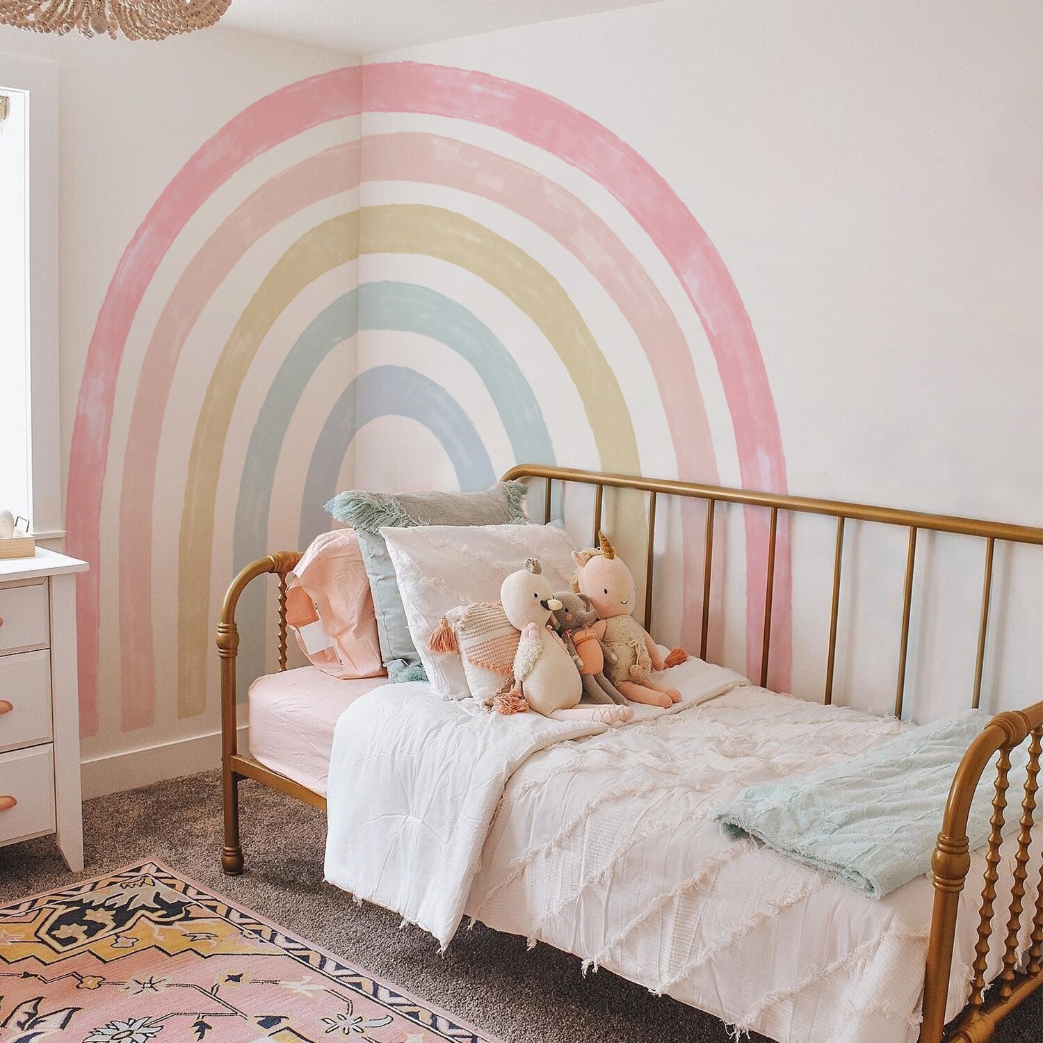 Watercolor Rainbow Nursery Wall Decals - Gathering Littles