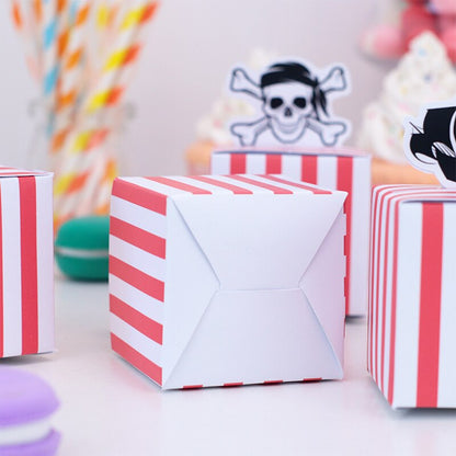 Pirate Party Favor Box Set , Pirate Ship Birthday Party Decoration - 5 Pcs - Gathering Littles