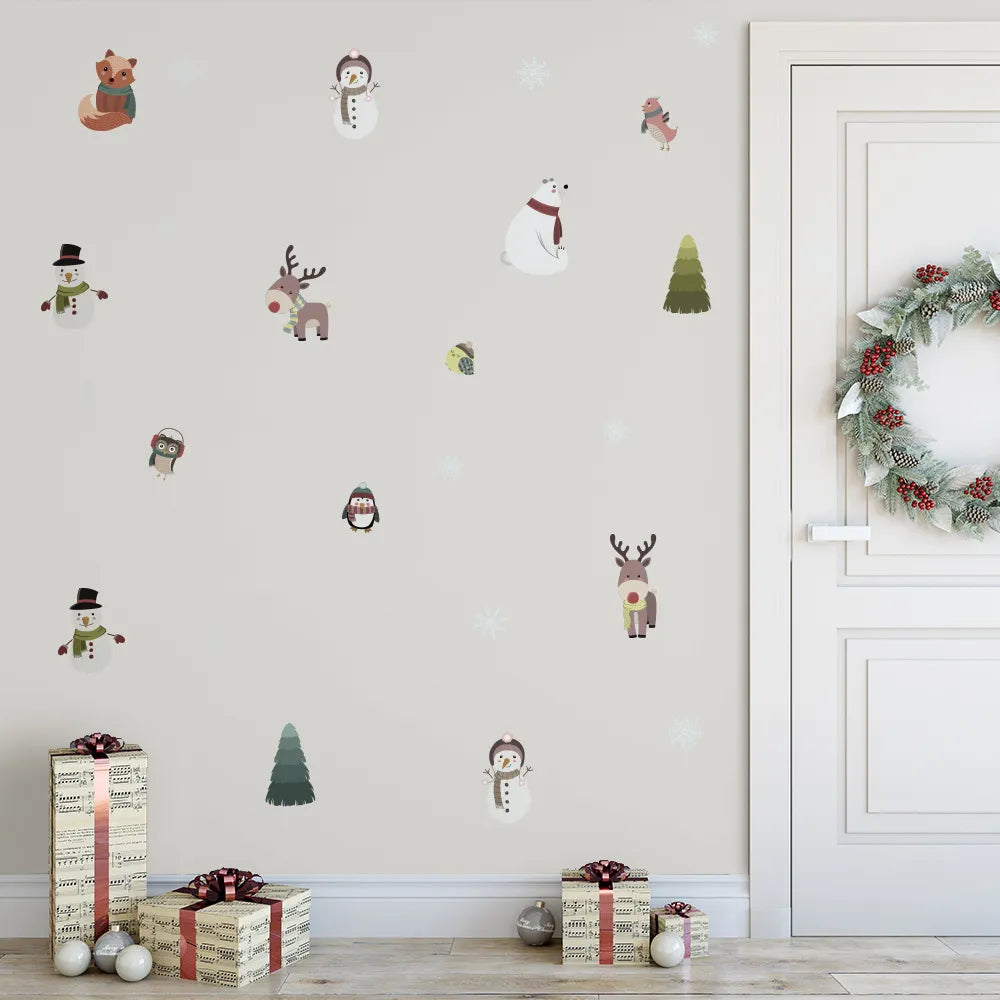 Christmas Window Stickers, Christmas Wall Decals - Gathering Littles