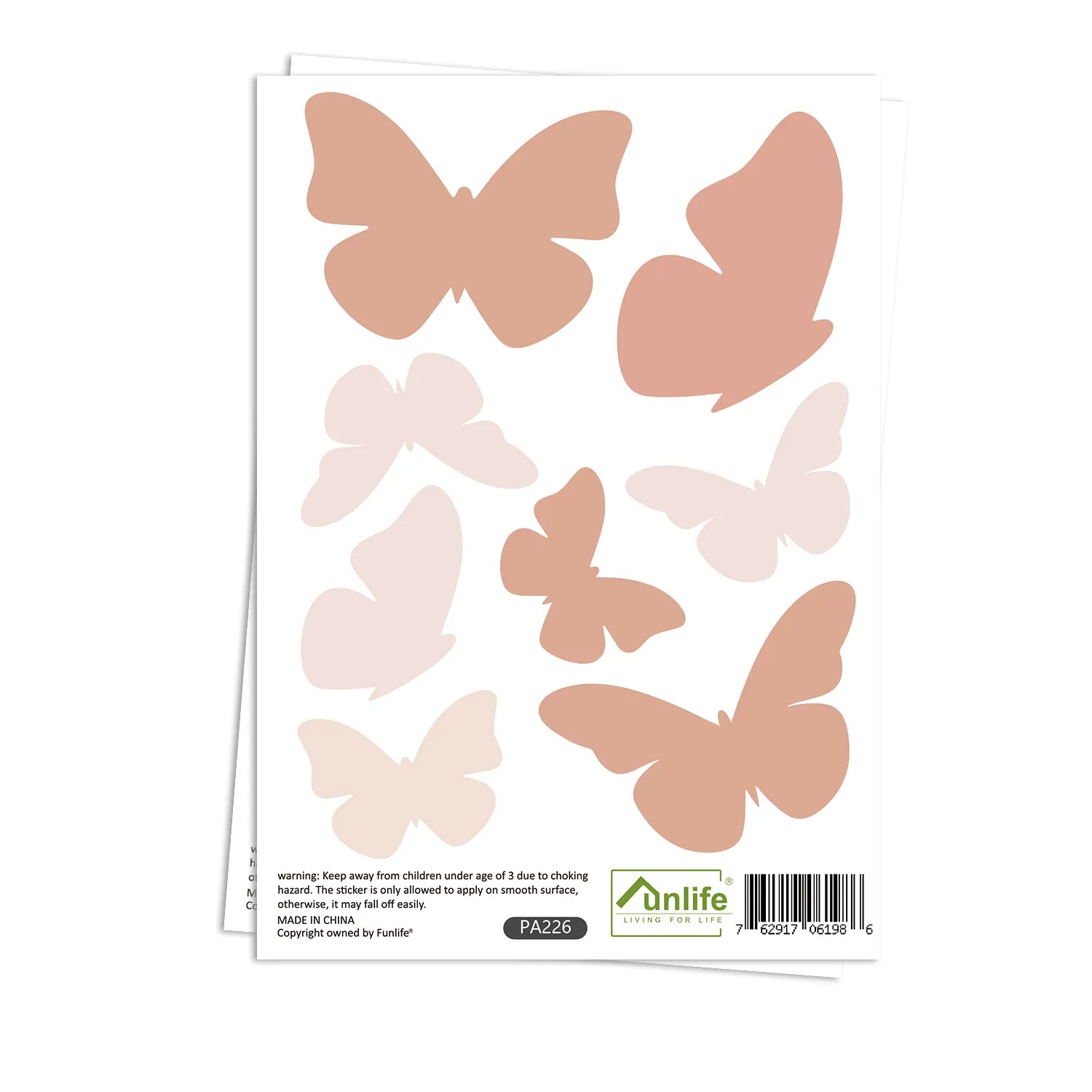 Boho Pink Butterfly Wall Stickers for Baby Girls Boys Room Nursery Nordic Warm Home Decoration Creative Animals Vintage Stickers - Gathering Littles