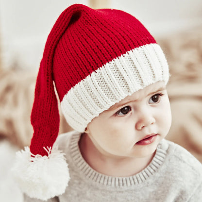 Christmas Pompom Hat Baby Mother Winter Knitted Hat Lovely Parent-Child Warm Woolen Beanies Bonnet Kids Caps Hair Accessories - Gathering Littles