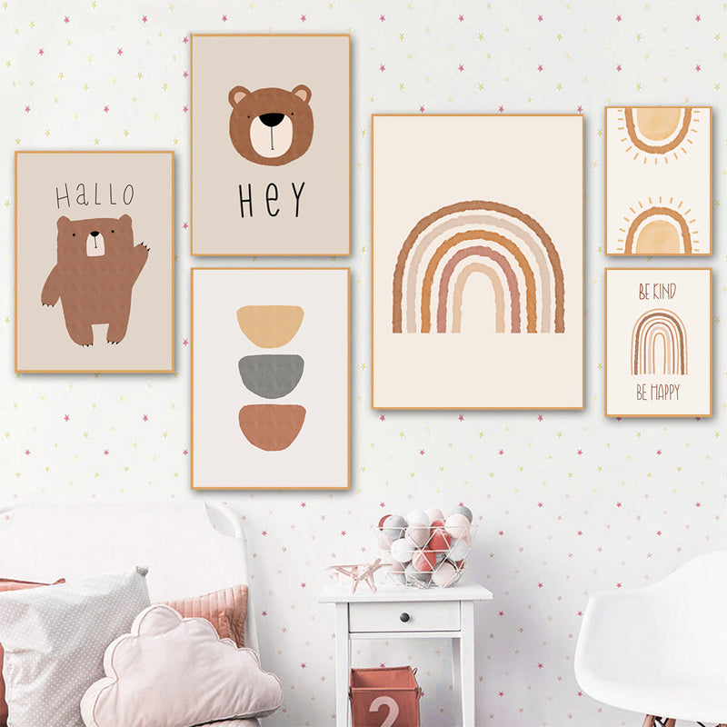 Boho Educational Nursery Wall Art, Boho Canvas Prints for Baby Nursery - Gathering Littles